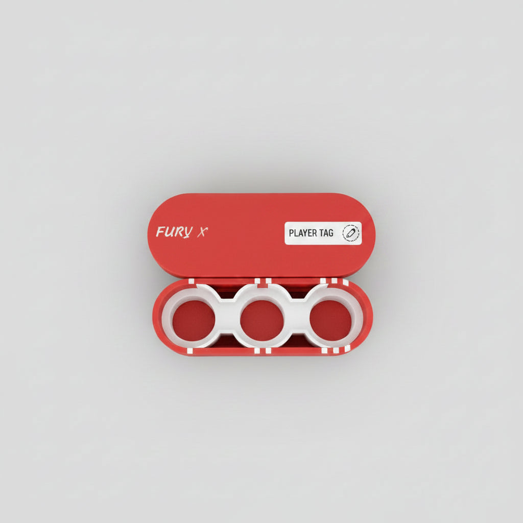 Bento Box Beyblade X Fury X aperta con 3 slot